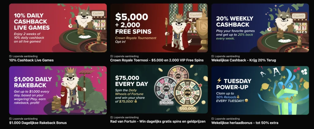 Wolfio Casino promoties