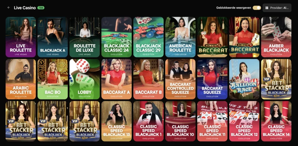 Live dealer games